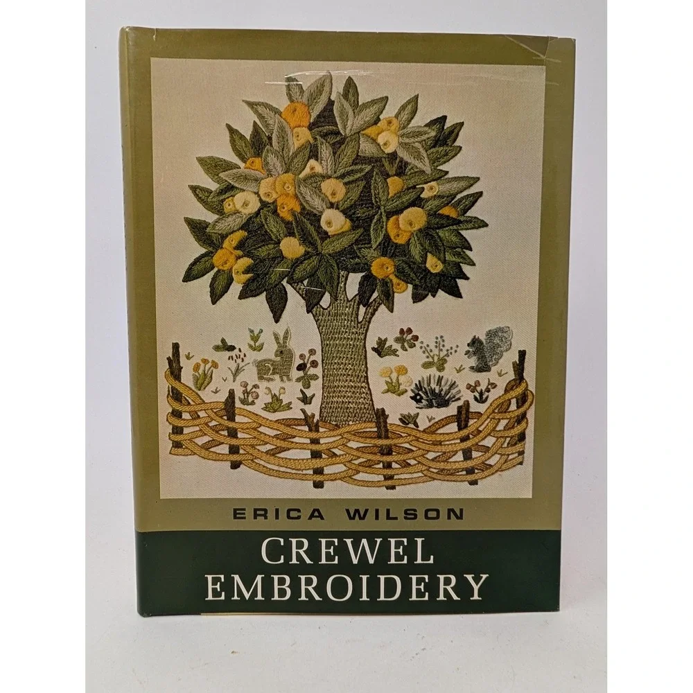Crewel Embroidery Erica Wilson Kagan 1962 Hardcover Dust Jacket Illustrated